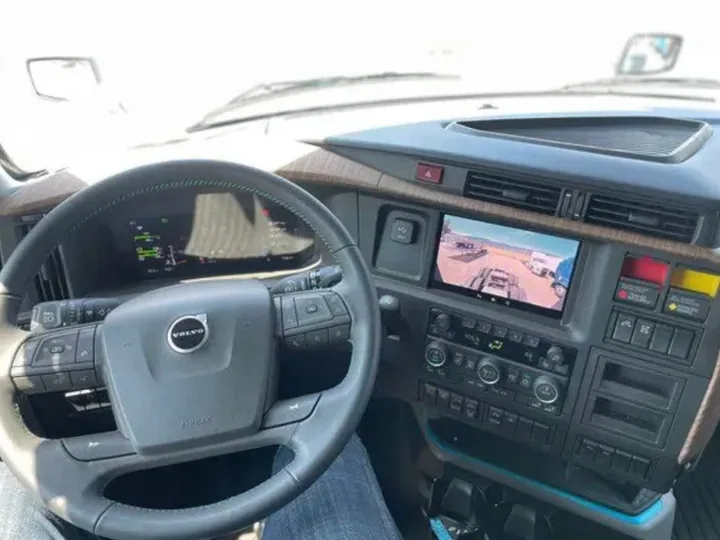 Volvo steering wheel and dashboard